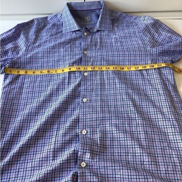 Bugatchi Dress Shirt Men’s Size 17 34/35 Color Blue, Pink, Black Long Sleeve - Picture 5 of 11